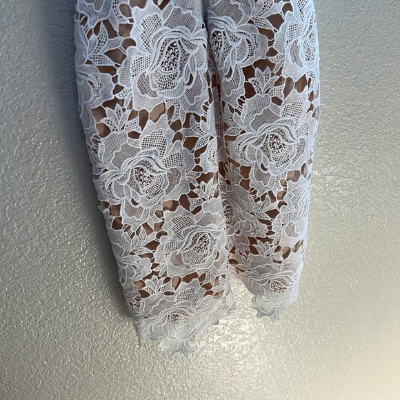 Lulus- Temps De L'Amour White Lace Bodycon Midi Dress - Picture 5 of 8